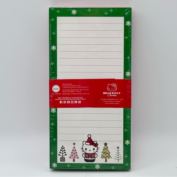 Sanrio Hello Kitty Notepad Set of 2 (HK Holiday Red/Green) - Picture 3 of 5